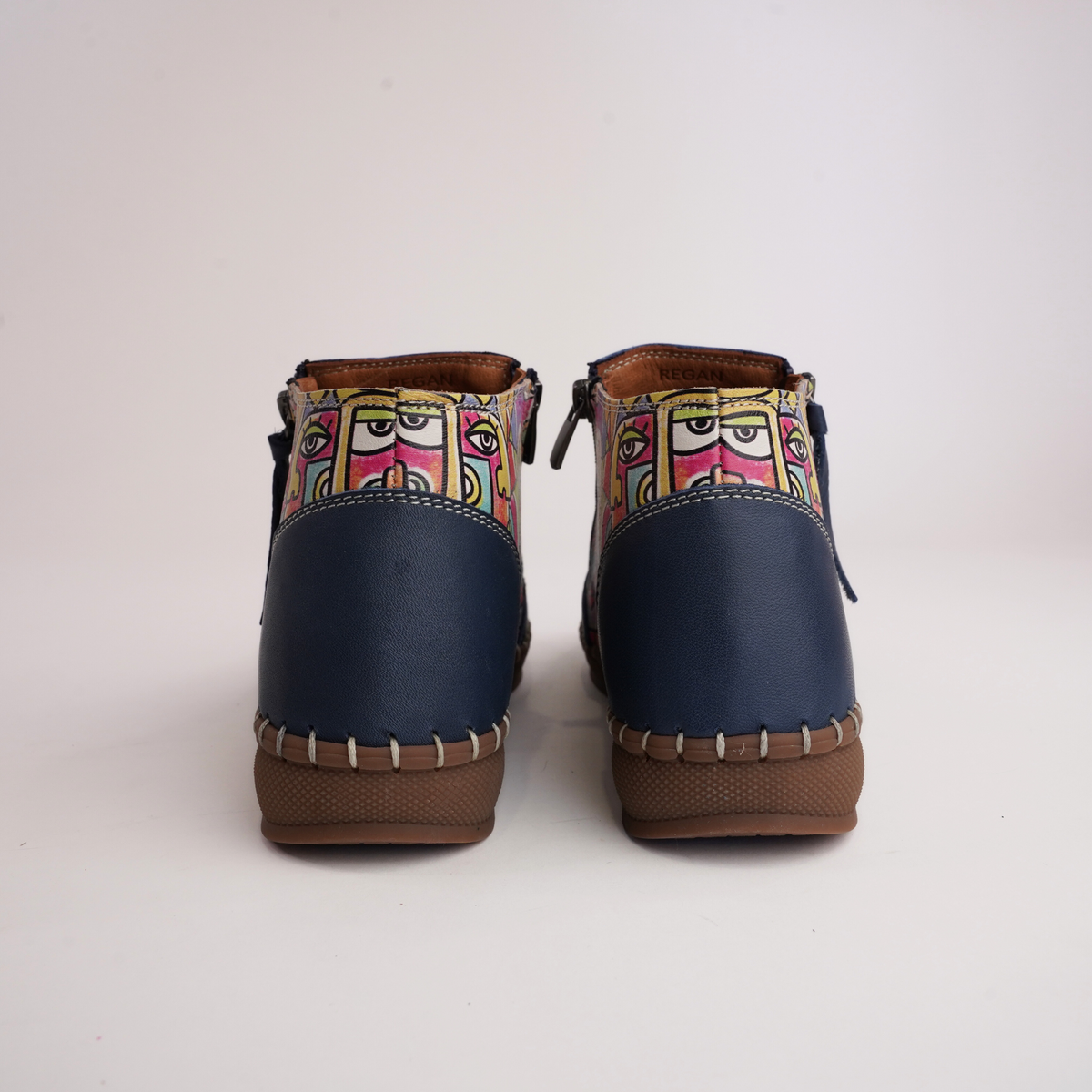 Regan Wishes Picasso Leather Ankle Boots - SALA | Shouz