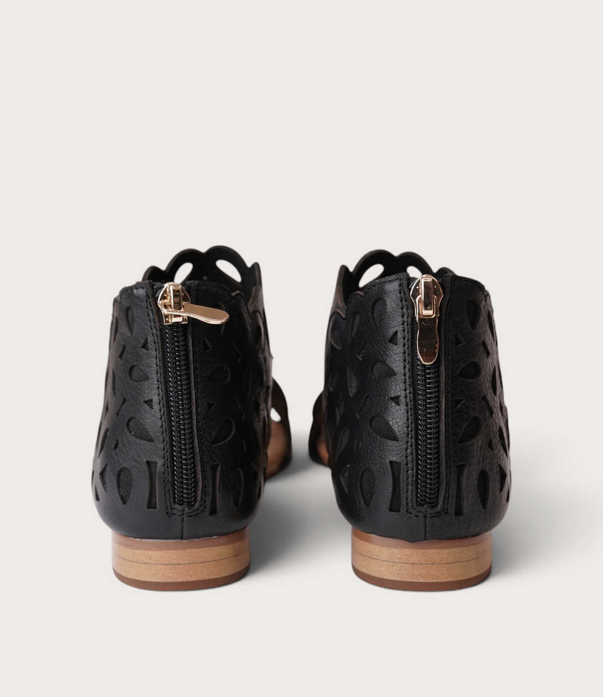 Pietro Black Leather Sandals