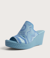 Eilam Blue Multi Leather Heels
