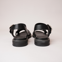 Ornice Blalck Leather Sandals