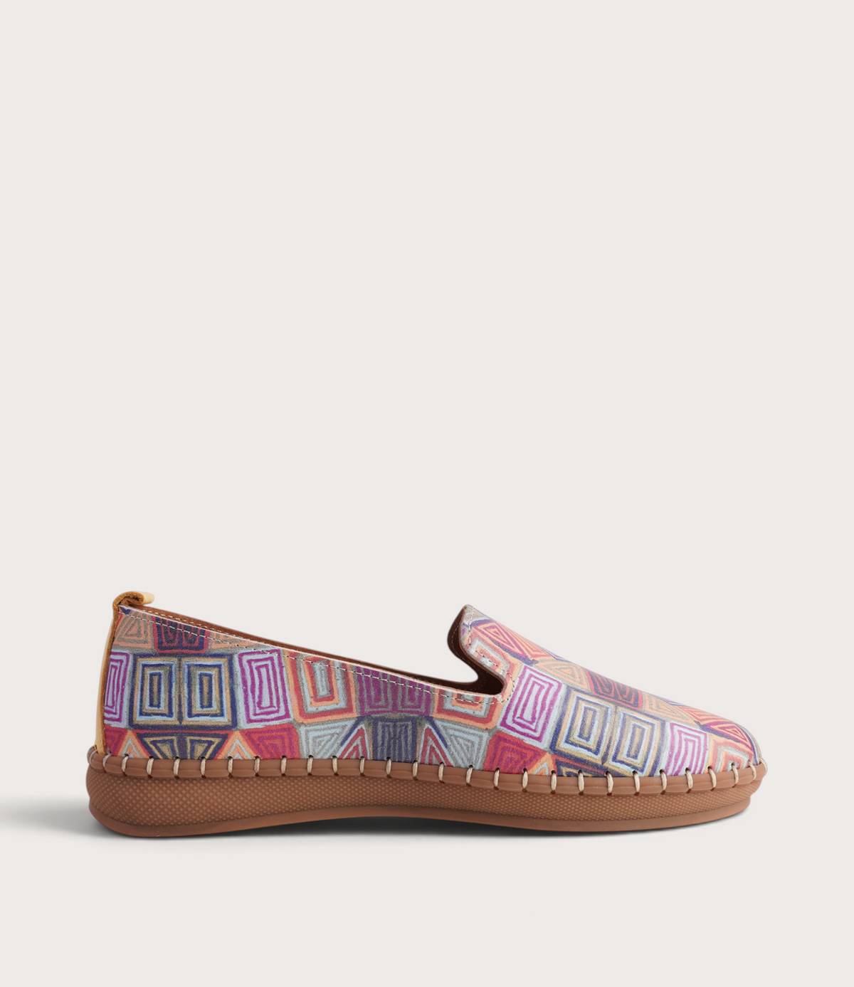 Reba Mosaic Leather Flats