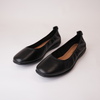 Fenja 01 Black/Black Leather Ballet Flats