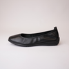 Fenja 01 Black/Black Leather Ballet Flats