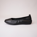 Fenja 01 Black/black Leather Ballet Flats