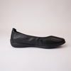 Fenja 01 Black/Black Leather Ballet Flats