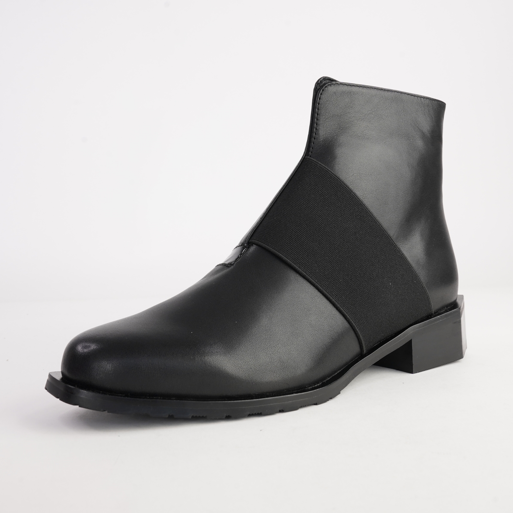 Rollo Black/ Patent Leather Ankle Boots - BRESLEY | Shouz