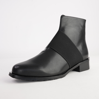 Rollo Black/ Patent Leather Ankle Boots - BRESLEY | Shouz