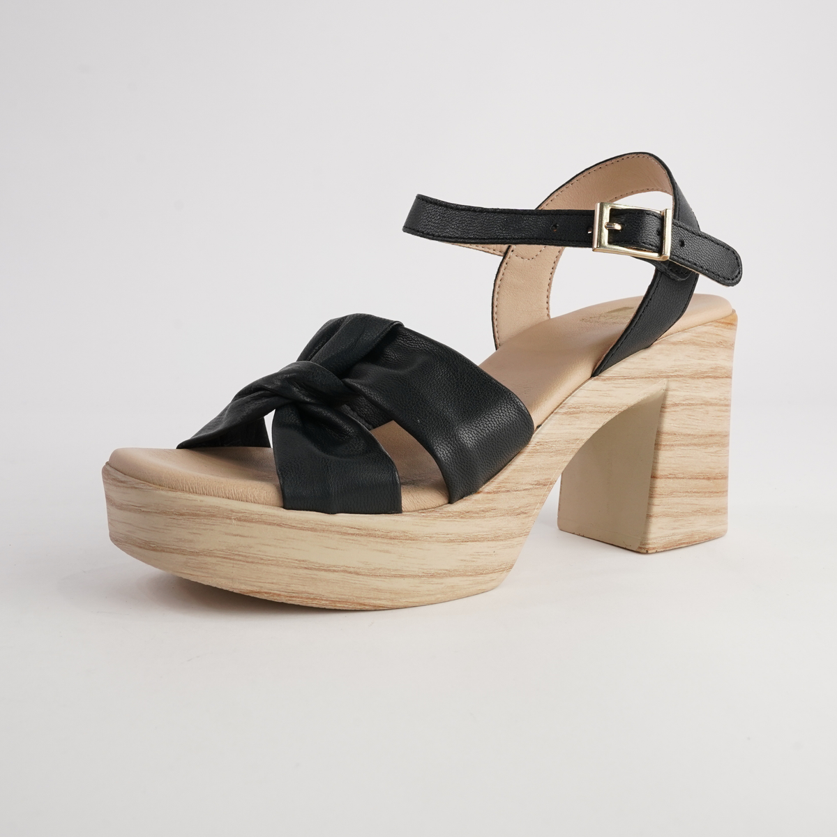 Odessa Negro Leather Heels - NU BY NEO | Shouz