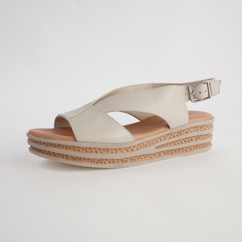 Christa Almond Leather Sandals