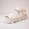 Babels Ivory Patent Leather Sandals