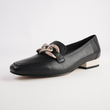 Roam Black/ Bone Leather Loafers - BRESLEY | Shouz
