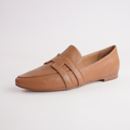Salti Dark Tan Leather Loafers