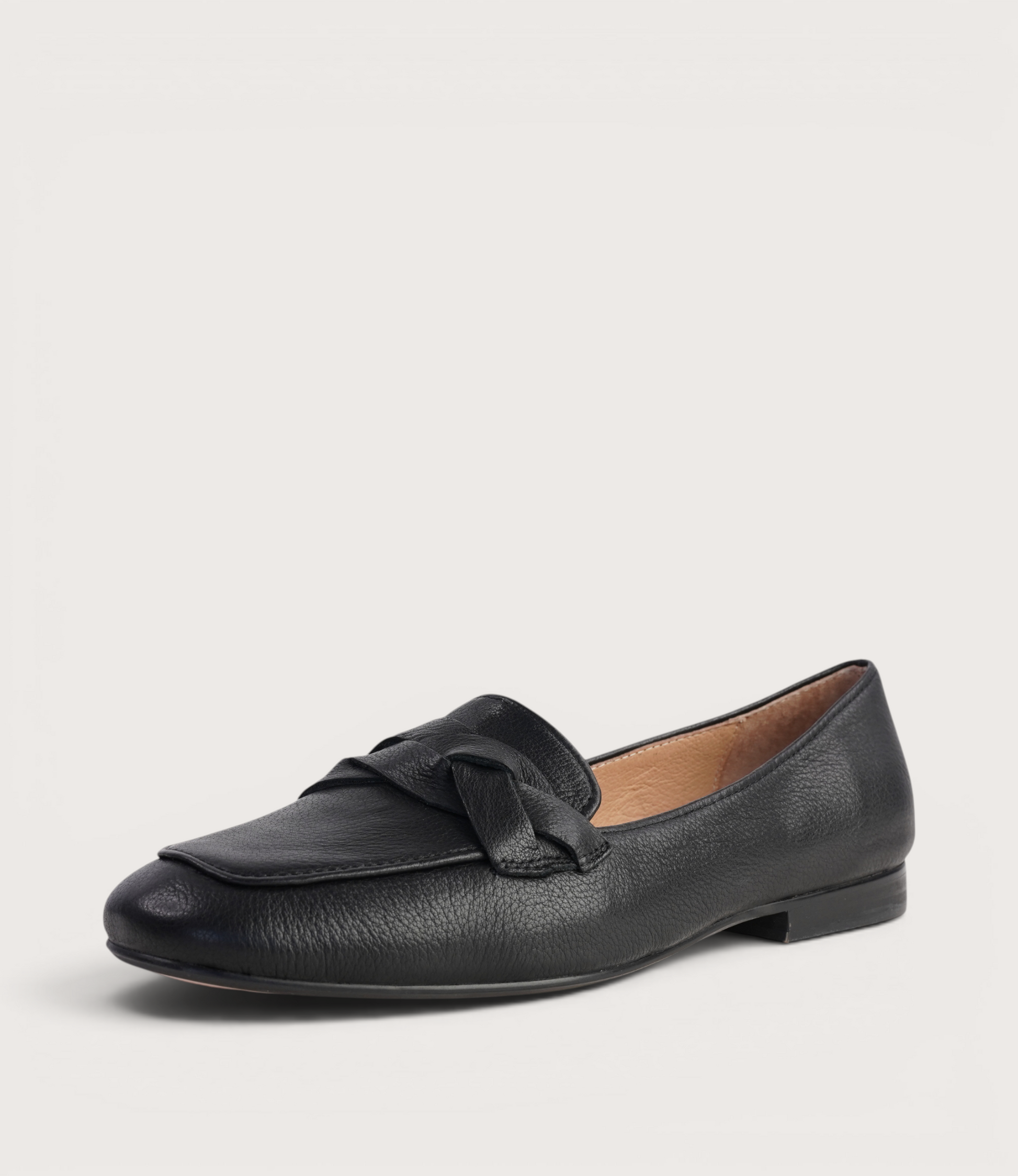 Marcee Black Leather Loafers