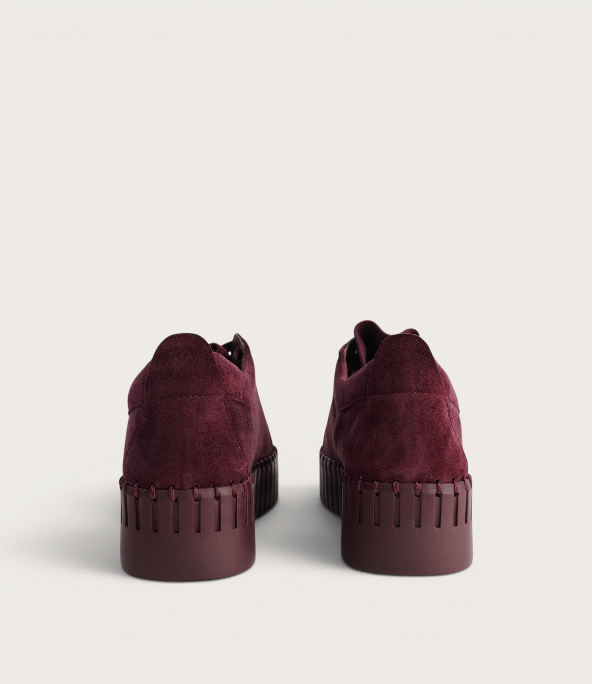 Bump Burgundy Suede/ Burgundy Sole Sneakers
