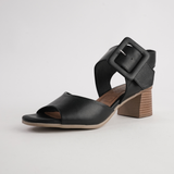San Anton Black Leather Heels