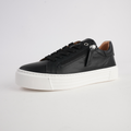 Elly Black Leather Sneakers
