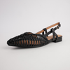 Amelia Black Leather Flats