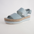 Atha Denim Leather Sandals