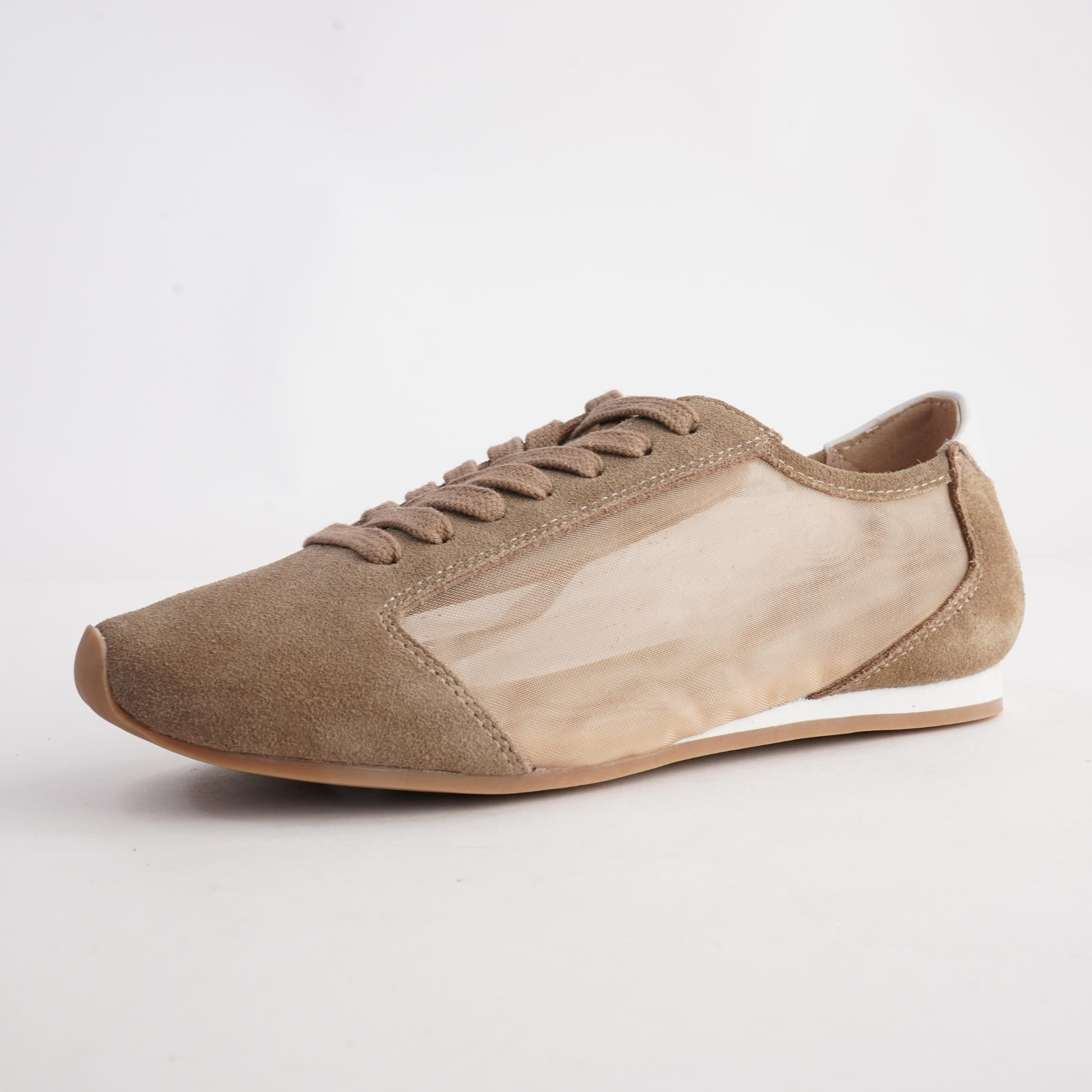 Ruby Sand Suede Sneakers - WITH GRACE | Shouz