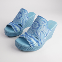 Eilam Blue Multi Leather Heels