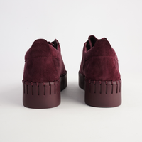 Bump Burgundy Suede/ Burgundy Sole Sneakers
