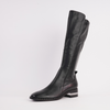 Folmy Black Leather Knee High Boots