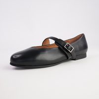 Picton Black Leather Ballet Flats - MARCO SANTINI | Shouz