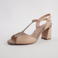 Brooke Natural/ Warm Taupe Leather Heels