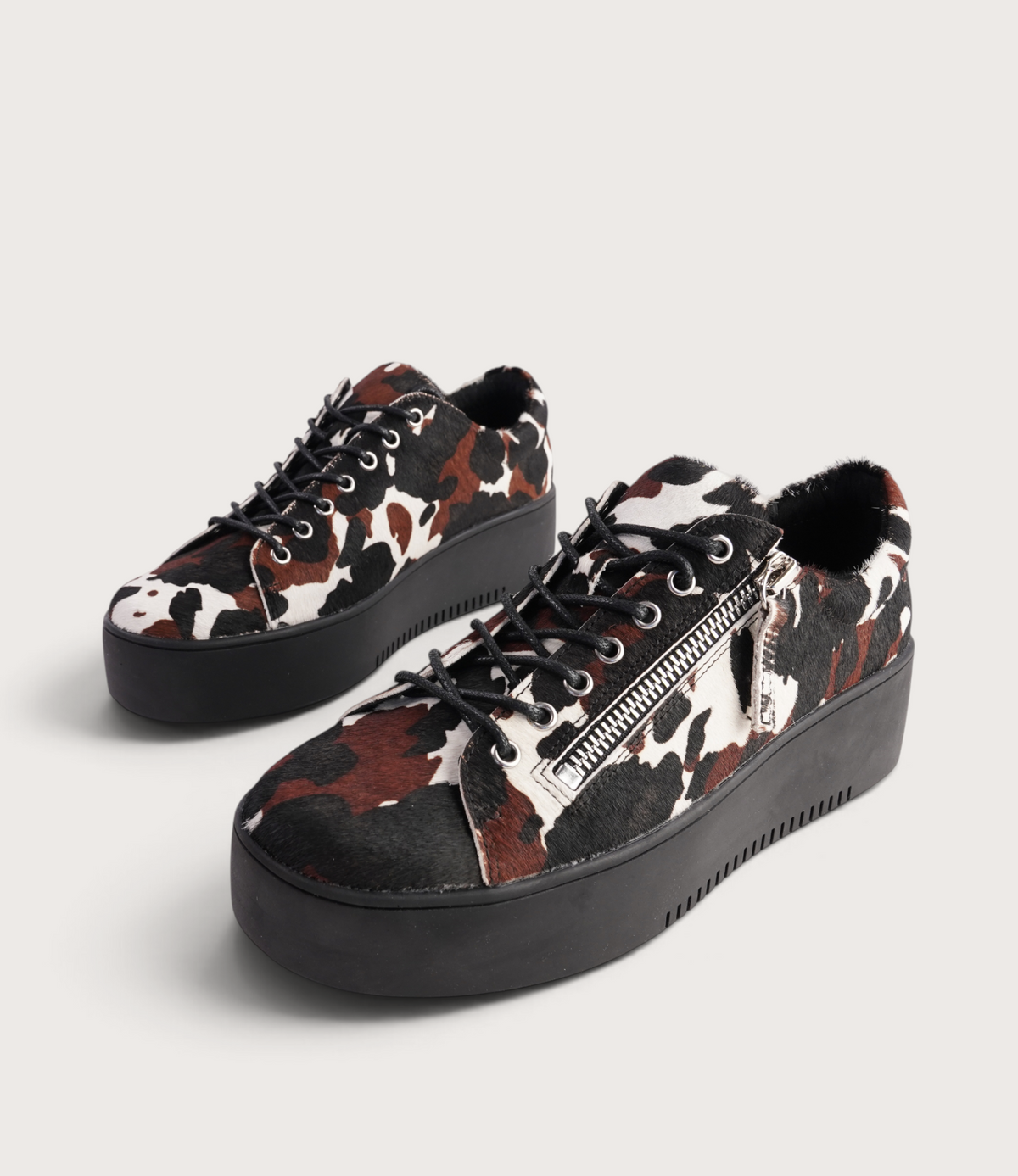 Wolfie Black Choc Cow/ Black Sole Sneakers