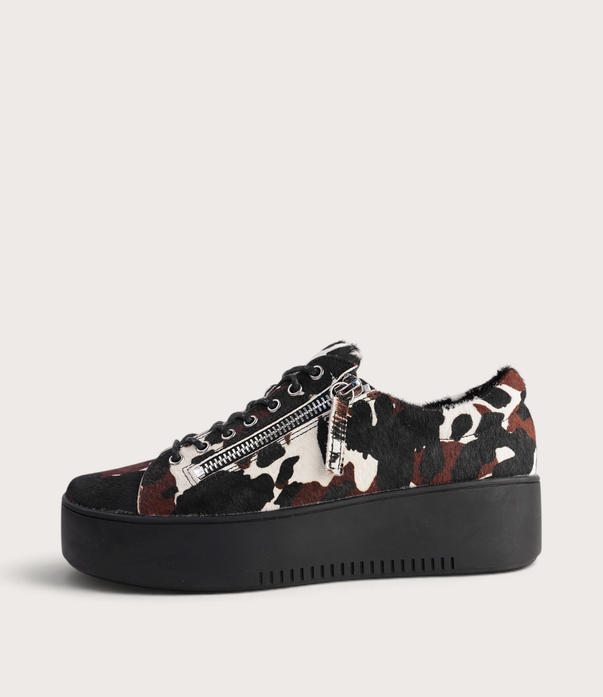 Wolfie Black Choc Cow/ Black Sole Sneakers