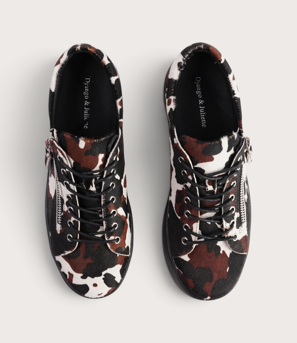 Wolfie Black Choc Cow/ Black Sole Sneakers