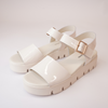 Babels Ivory Patent Leather Sandals