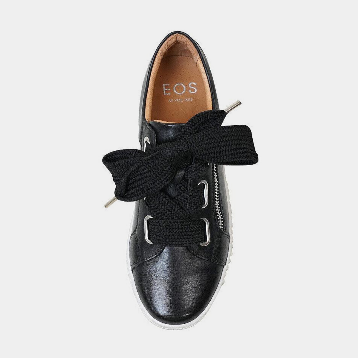 Jovi Black Leather Sneakers - EOS FOOTWEAR | Shouz