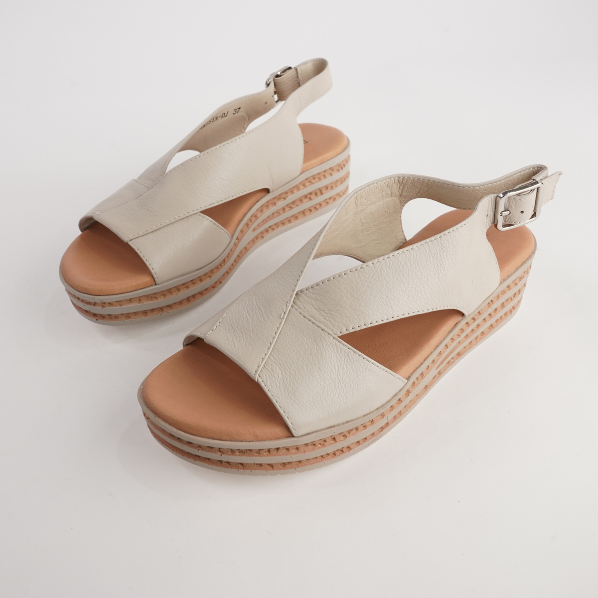 Christa Almond Leather Sandals