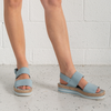 Atha Denim Leather Sandals