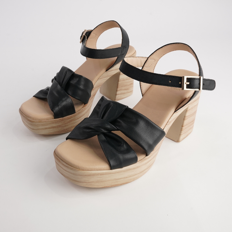 Odessa Negro Leather Heels