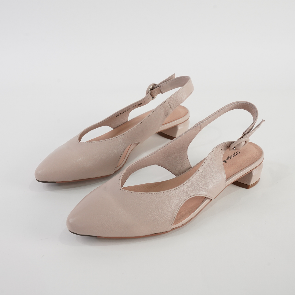 Frankiel Nude Leather Heels