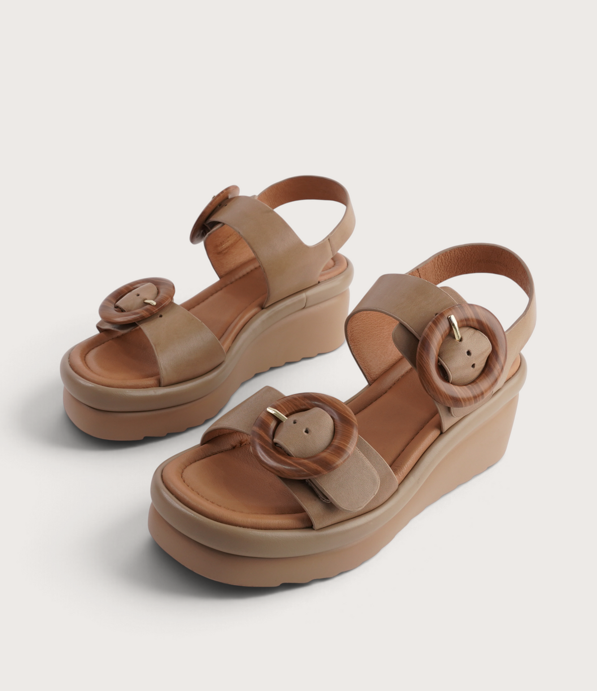 Menorcas Desert Leather Wedges
