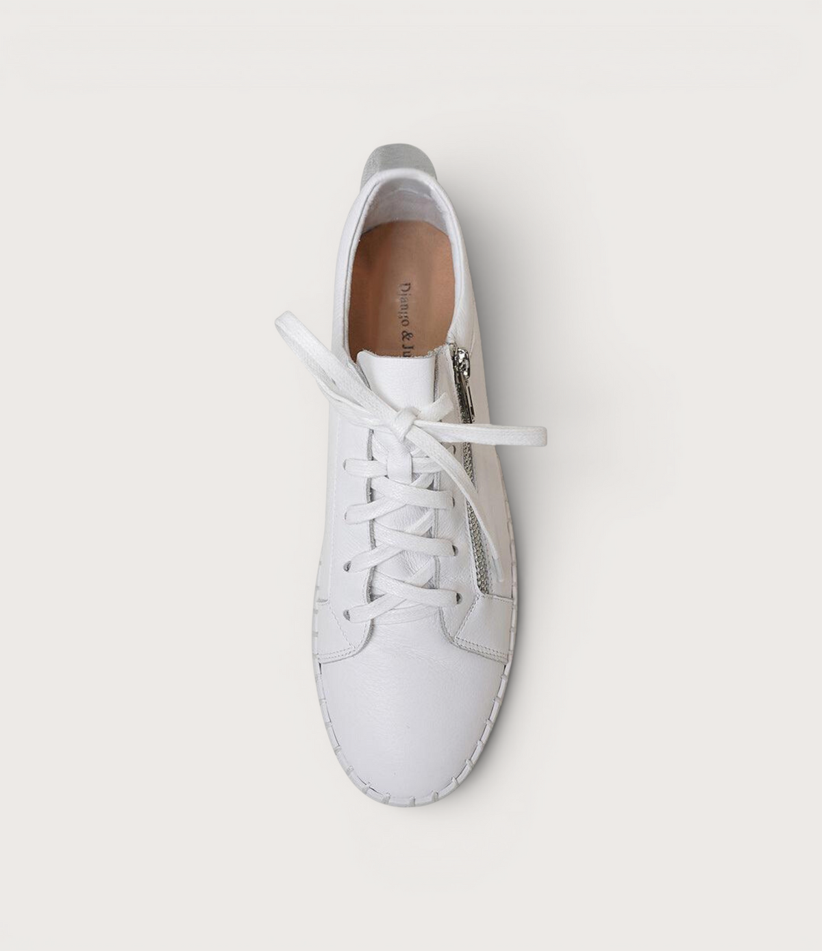 Bump White Leather Sneakers
