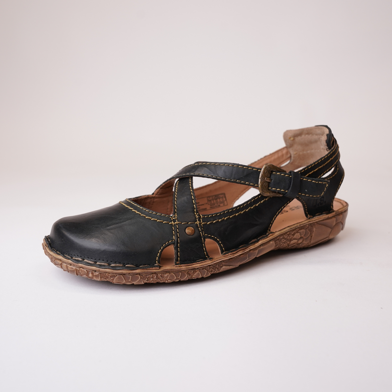 Rosalie 13 Schwarz Leather Sandals