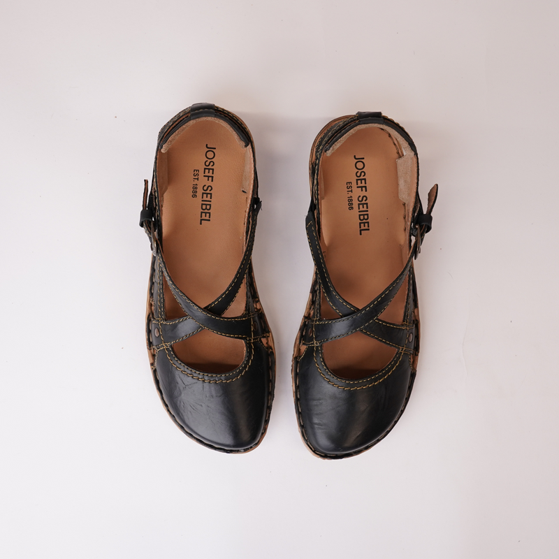 Rosalie 13 Schwarz Leather Sandals