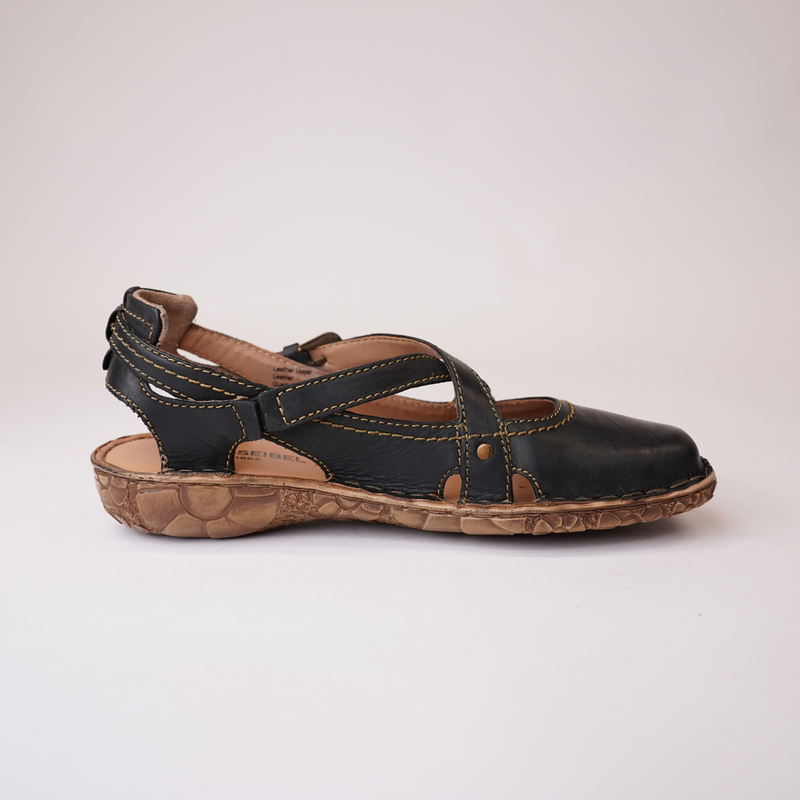 Rosalie 13 Schwarz Leather Sandals