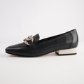 Roam Black/ Bone Leather Loafers