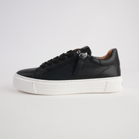Elly Black Leather Sneakers