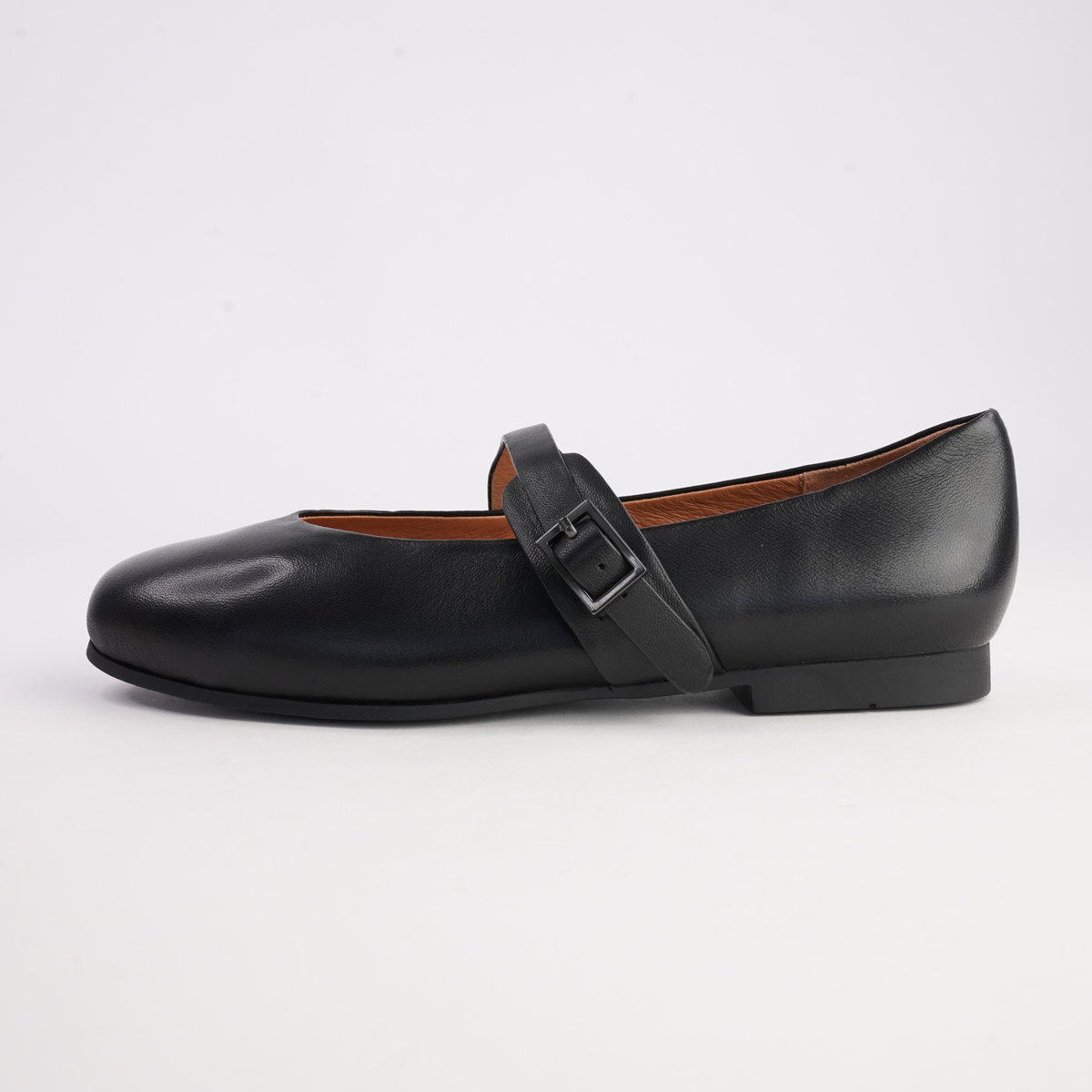 Picton Black Leather Ballet Flats - MARCO SANTINI | Shouz