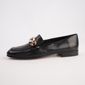Ilysa Black Polish Leather Loafers