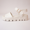 Babels Ivory Patent Leather Sandals