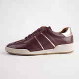 Sage Burgundy Leather Sneakers - SALA | Shouz