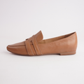 Salti Dark Tan Leather Loafers