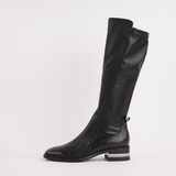 Folmy Black Leather Knee High Boots - DJANGO AND JULIETTE | Shouz